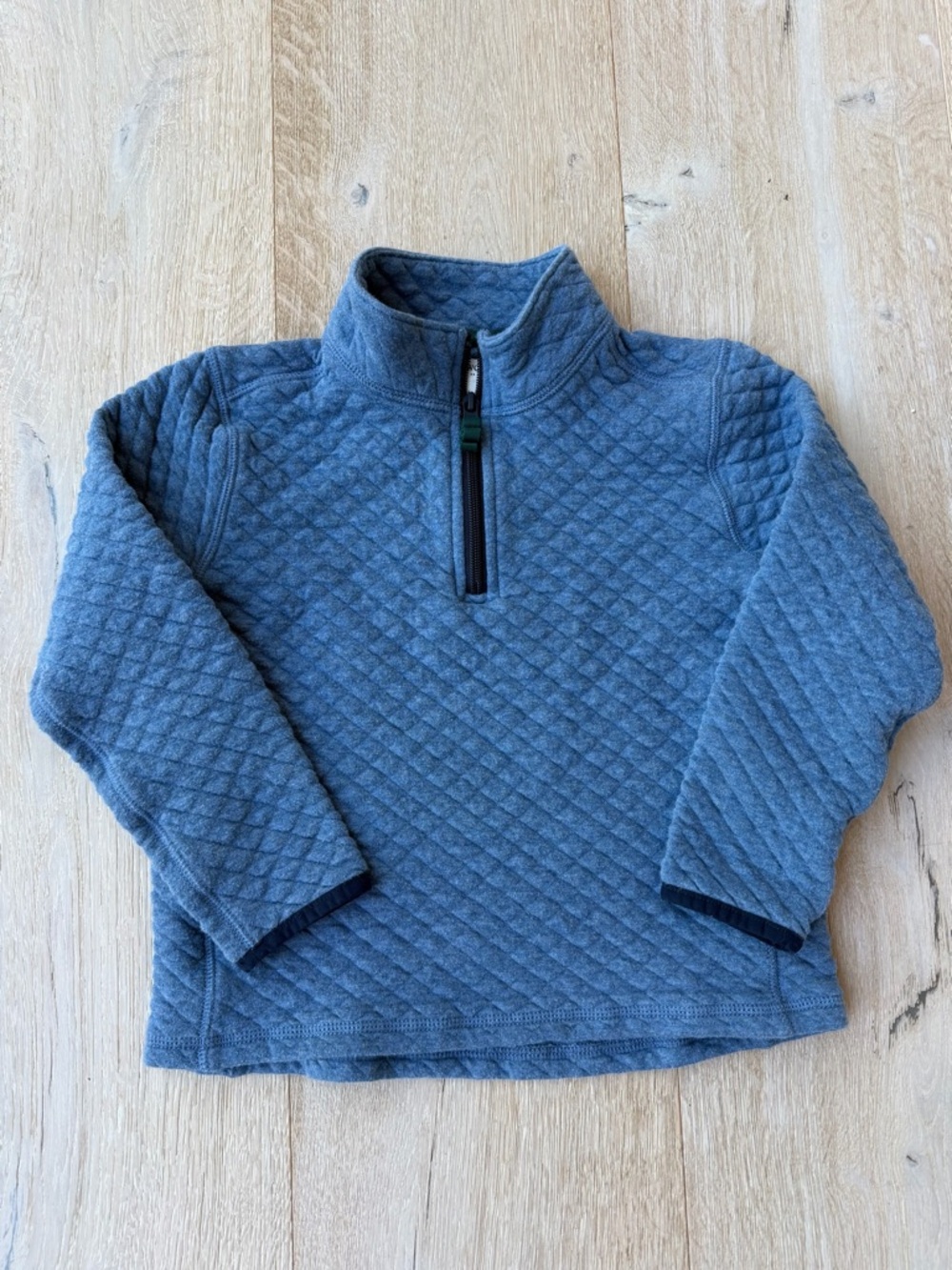 J. Crew Factory Quilted Half-Zip Pullover - Slate Blue